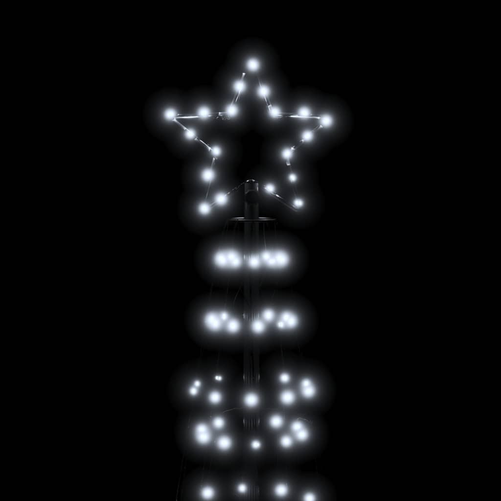 vidaXL Sapin de Noël LED avec piquets de terre 570 LED blanc froid 300 cm