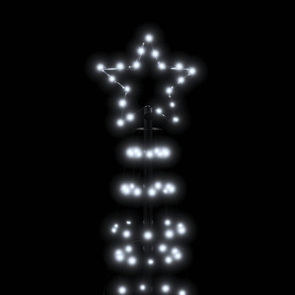 vidaXL Sapin de Noël LED avec piquets de terre 570 LED blanc froid 300 cm