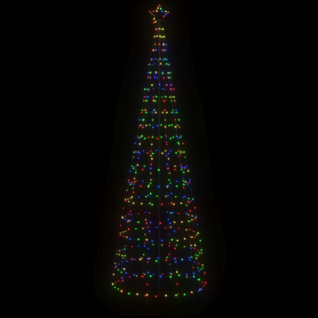 vidaXL LED-Weihnachtsbaum mit Erdspießen 570 LEDs Mehrfarbig 300 cm