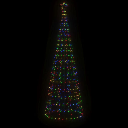 vidaXL LED-Weihnachtsbaum mit Erdspießen 570 LEDs Mehrfarbig 300 cm