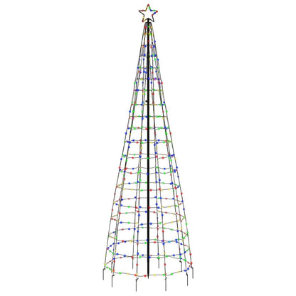 vidaXL LED-Weihnachtsbaum mit Erdspießen 570 LEDs Mehrfarbig 300 cm