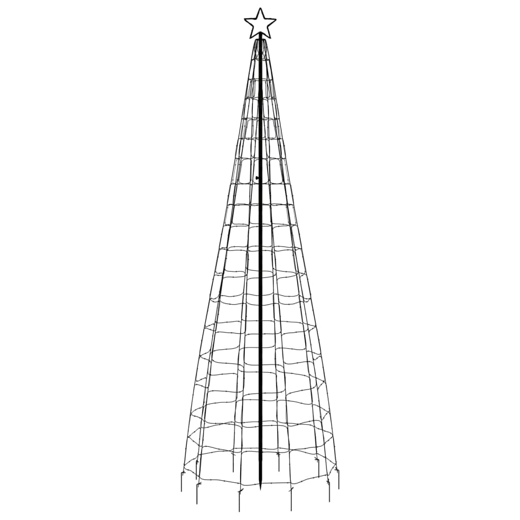 vidaXL LED-Weihnachtsbaum mit Erdspießen 570 LEDs Mehrfarbig 300 cm