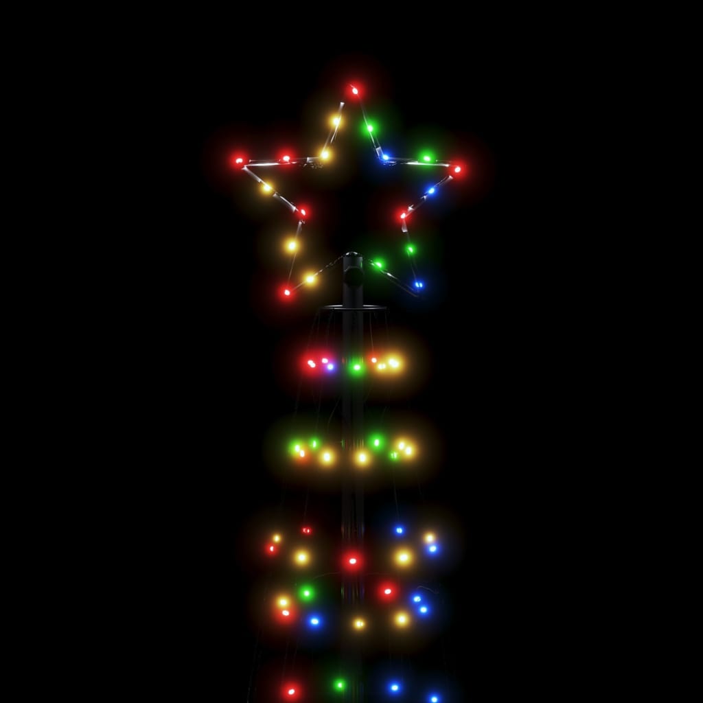 vidaXL LED-Weihnachtsbaum mit Erdspießen 570 LEDs Mehrfarbig 300 cm