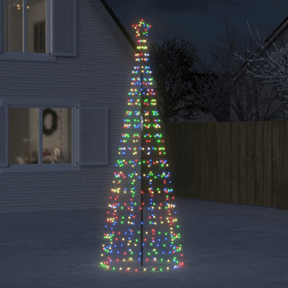 vidaXL LED-Weihnachtsbaum mit Erdspießen 570 LEDs Mehrfarbig 300 cm