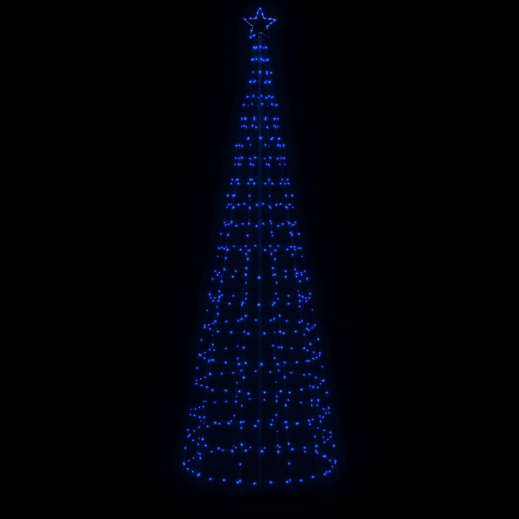vidaXL Sapin de Noël LED avec piquets de terre 570 LED bleu 300 cm
