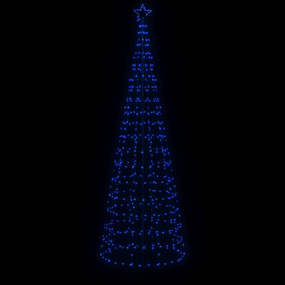 vidaXL Sapin de Noël LED avec piquets de terre 570 LED bleu 300 cm