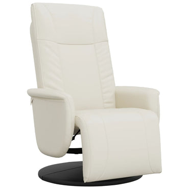 vidaXL Relaxsessel mit Fußteil Creme Kunstleder