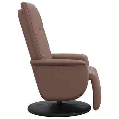 vidaXL Relaxsessel mit Fußteil Braun Kunstleder
