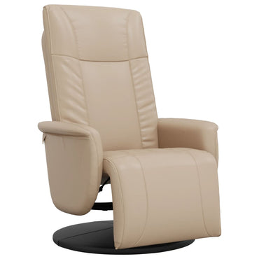 vidaXL Relaxsessel mit Fußteil Cappuccino-Braun Kunstleder