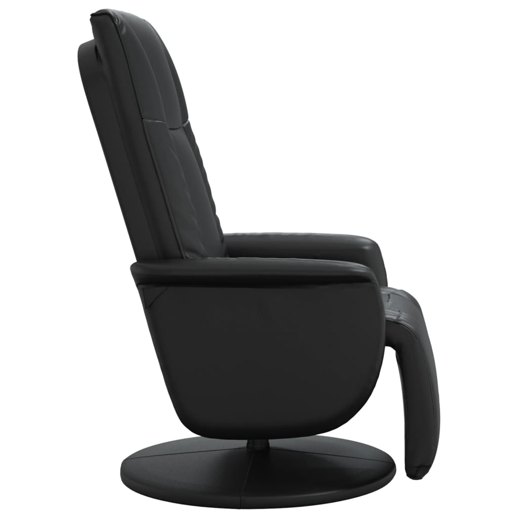 vidaXL Relaxsessel mit Fußteil Schwarz Kunstleder