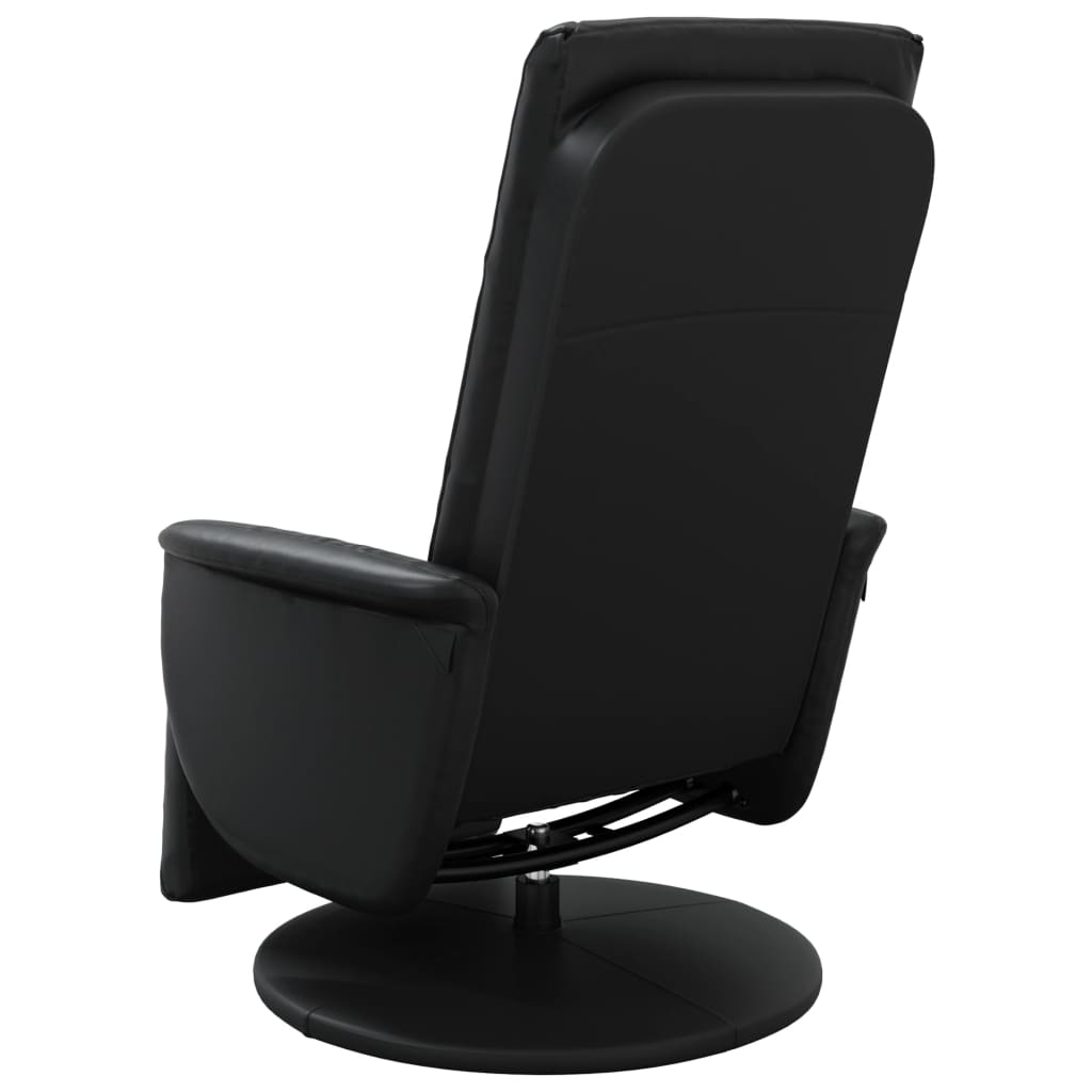 vidaXL Relaxsessel mit Fußteil Schwarz Kunstleder