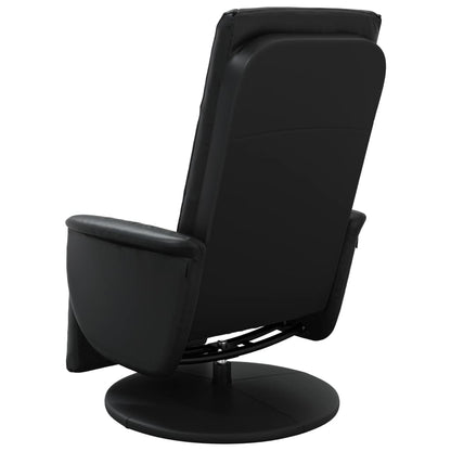 vidaXL Relaxsessel mit Fußteil Schwarz Kunstleder