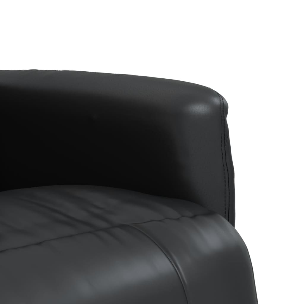vidaXL Relaxsessel mit Fußteil Schwarz Kunstleder
