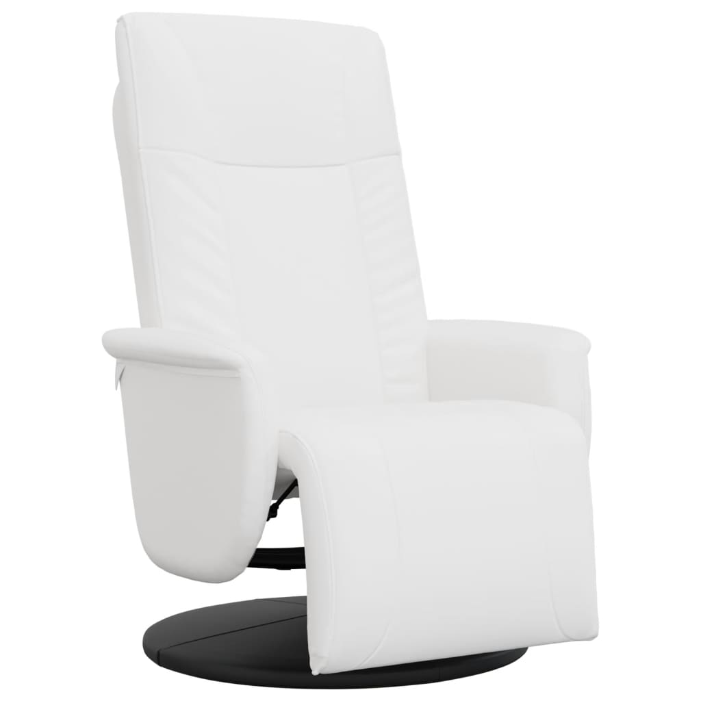 vidaXL Relaxsessel mit Fußteil Weiß Kunstleder