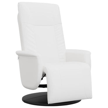 vidaXL Relaxsessel mit Fußteil Weiß Kunstleder