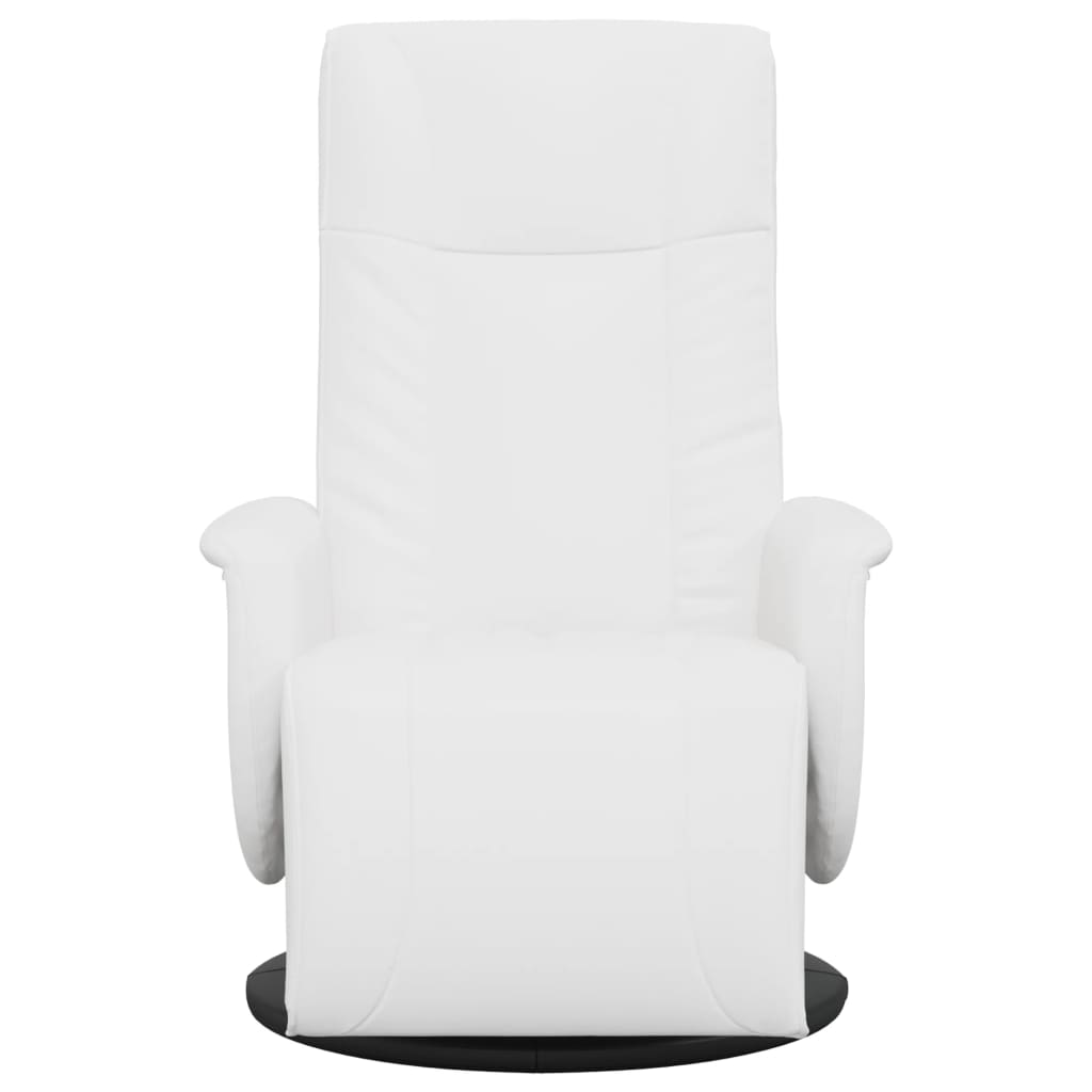 vidaXL Relaxsessel mit Fußteil Weiß Kunstleder