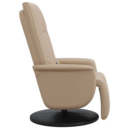 vidaXL Massagesessel mit Fußteil Cappuccino-Braun Kunstleder