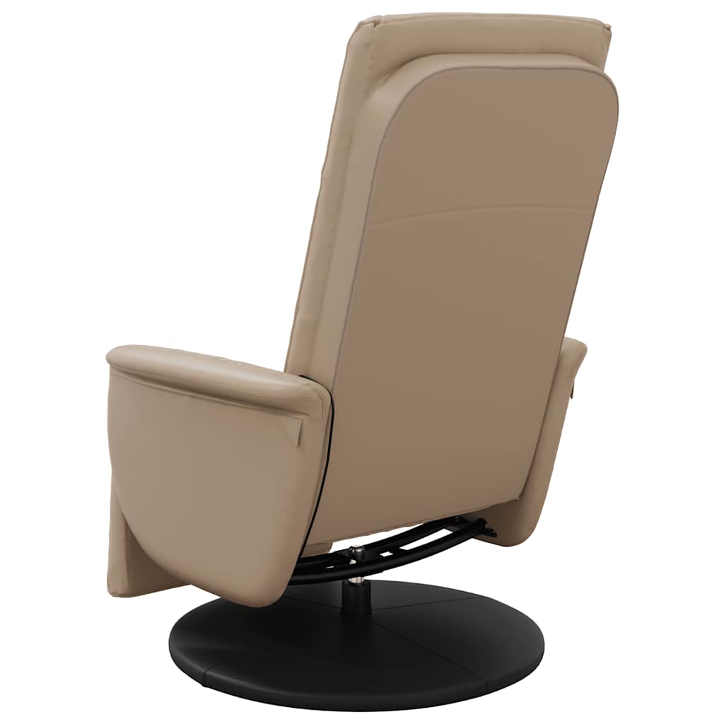vidaXL Massagesessel mit Fußteil Cappuccino-Braun Kunstleder