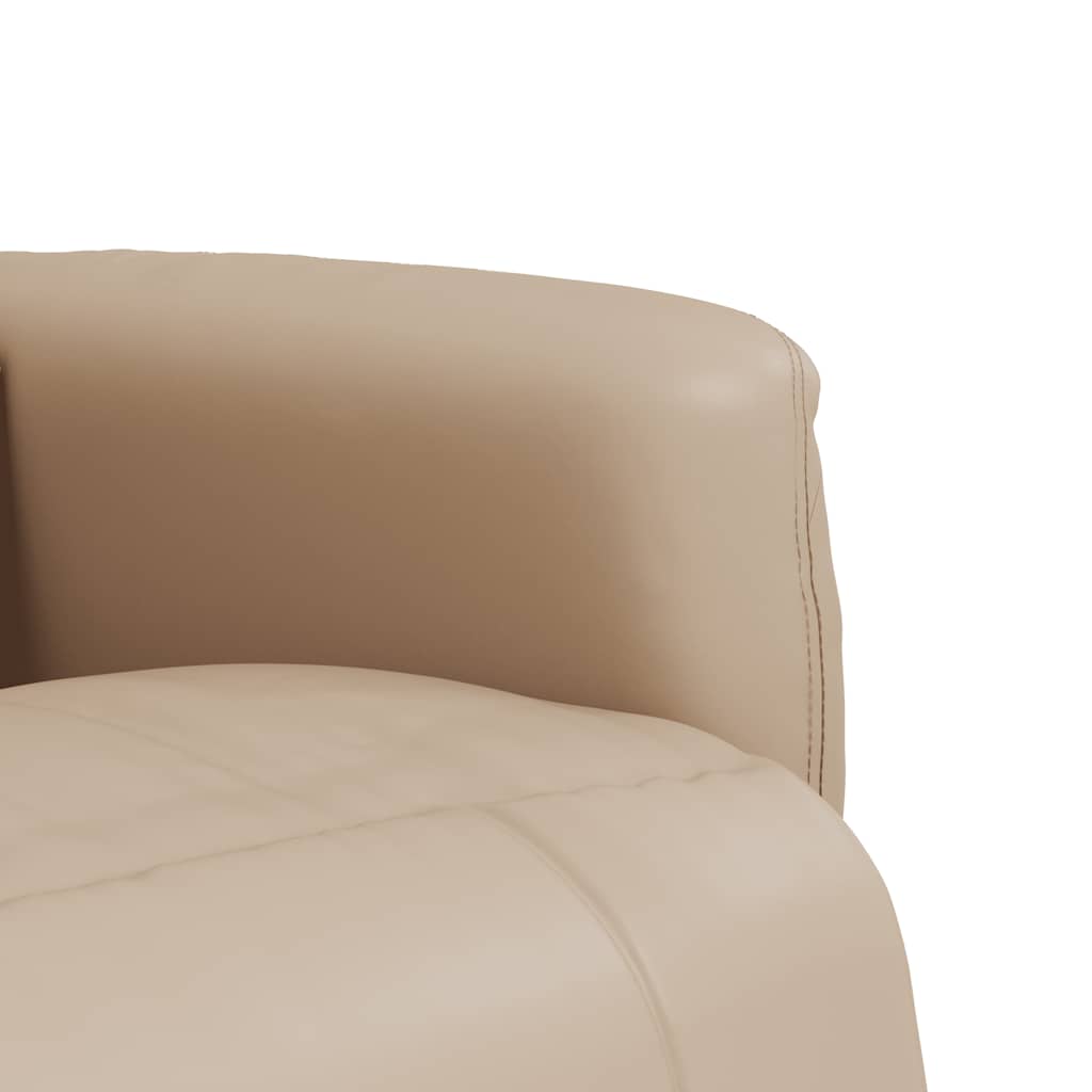 vidaXL Massagesessel mit Fußteil Cappuccino-Braun Kunstleder