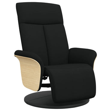 vidaXL Fauteuil relax avec repose-pieds Noir Tissu