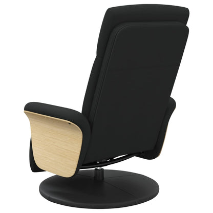 vidaXL Relaxsessel mit Fußteil Schwarz Stoff