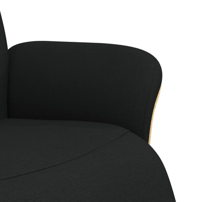 vidaXL Relaxsessel mit Fußteil Schwarz Stoff