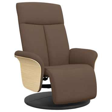 vidaXL Relaxsessel mit Fußteil Braun Stoff