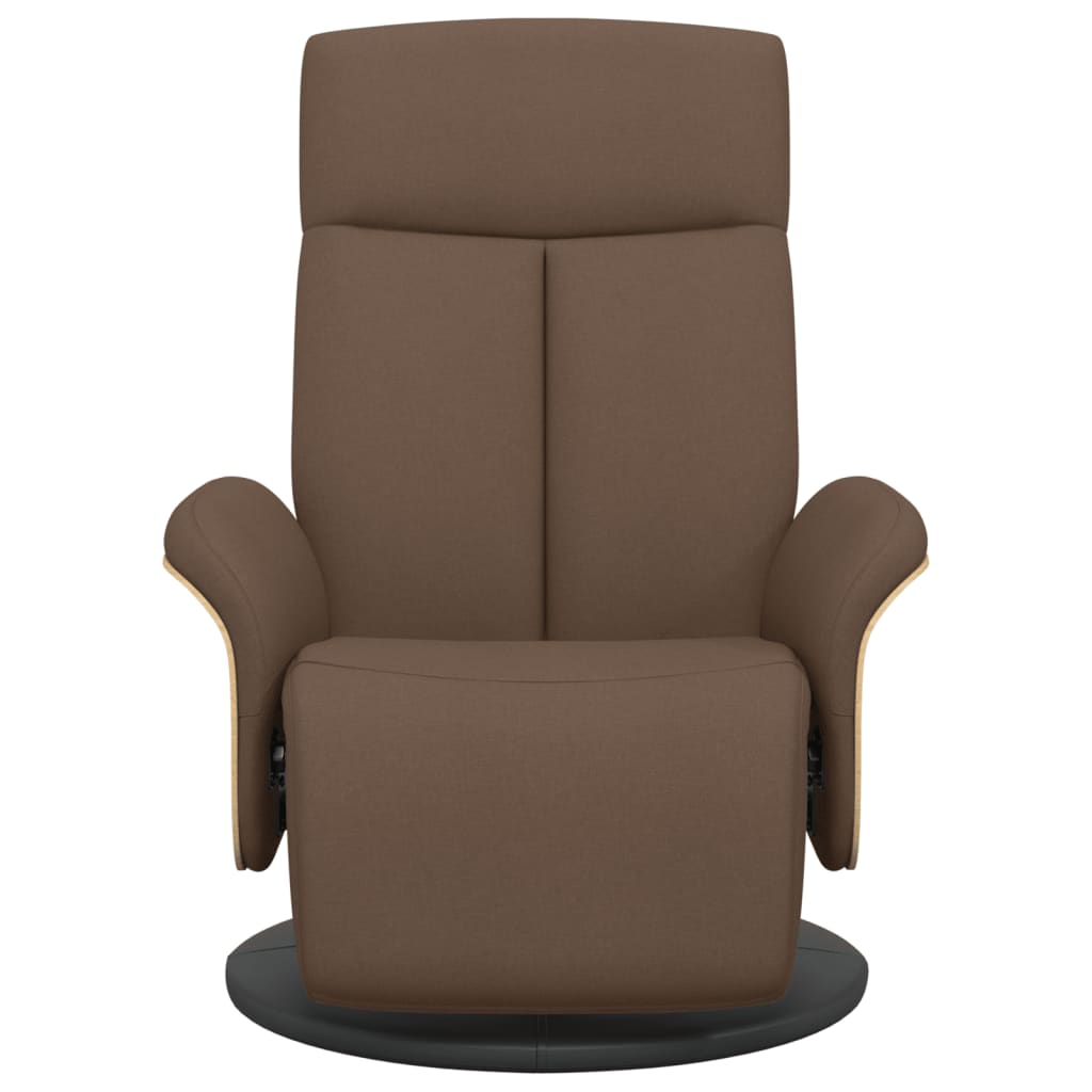 vidaXL Relaxsessel mit Fußteil Braun Stoff