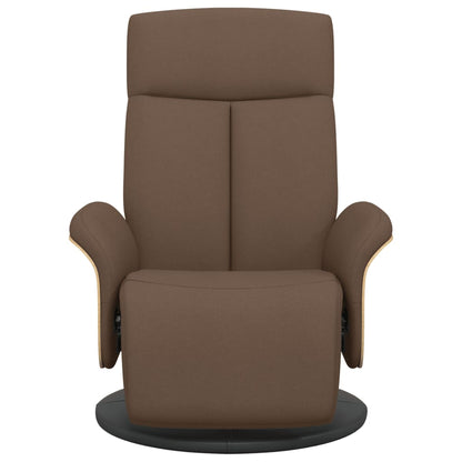 vidaXL Relaxsessel mit Fußteil Braun Stoff
