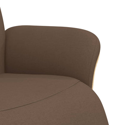 vidaXL Relaxsessel mit Fußteil Braun Stoff