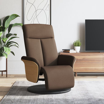 vidaXL Relaxsessel mit Fußteil Braun Stoff