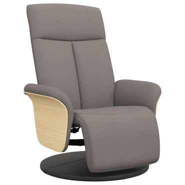 vidaXL Relaxsessel mit Fußteil Taupe Stoff