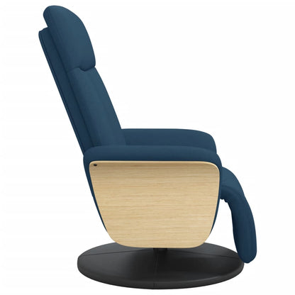 vidaXL Relaxsessel mit Fußteil Blau Stoff