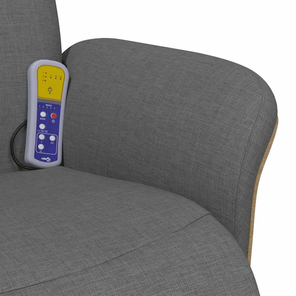 vidaXL Massagesessel mit Fußteil Dunkelgrau Stoff