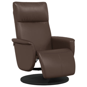 vidaXL Fauteuil relax avec repose-pieds Similicuir marron