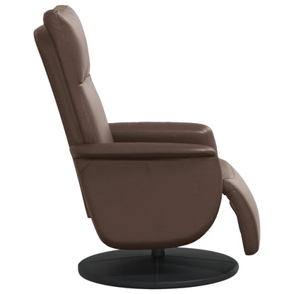 vidaXL Fauteuil relax avec repose-pieds Similicuir marron
