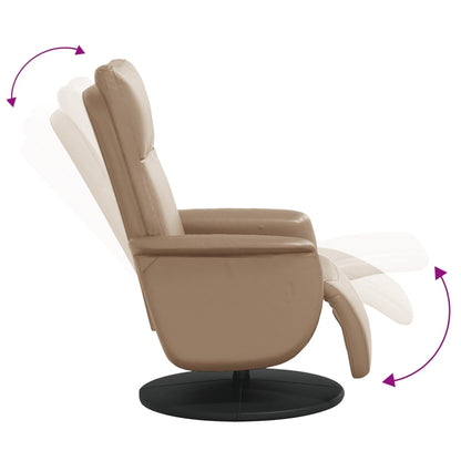 vidaXL Fauteuil de relaxation avec repose-pieds cappuccino-marron similicuir