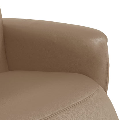 vidaXL Fauteuil de relaxation avec repose-pieds cappuccino-marron similicuir