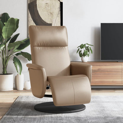 vidaXL Fauteuil de relaxation avec repose-pieds cappuccino-marron similicuir