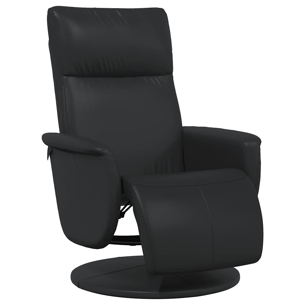 vidaXL Relaxsessel mit Fußteil Schwarz Kunstleder