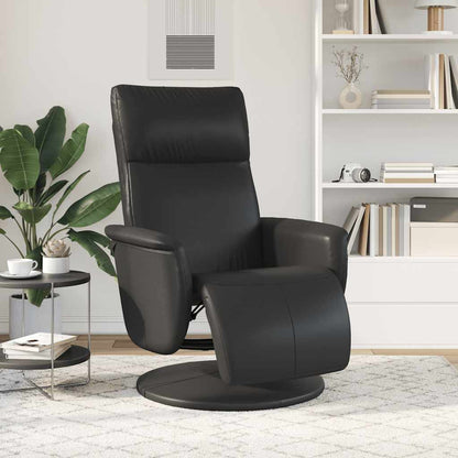 vidaXL Relaxsessel mit Fußteil Schwarz Kunstleder