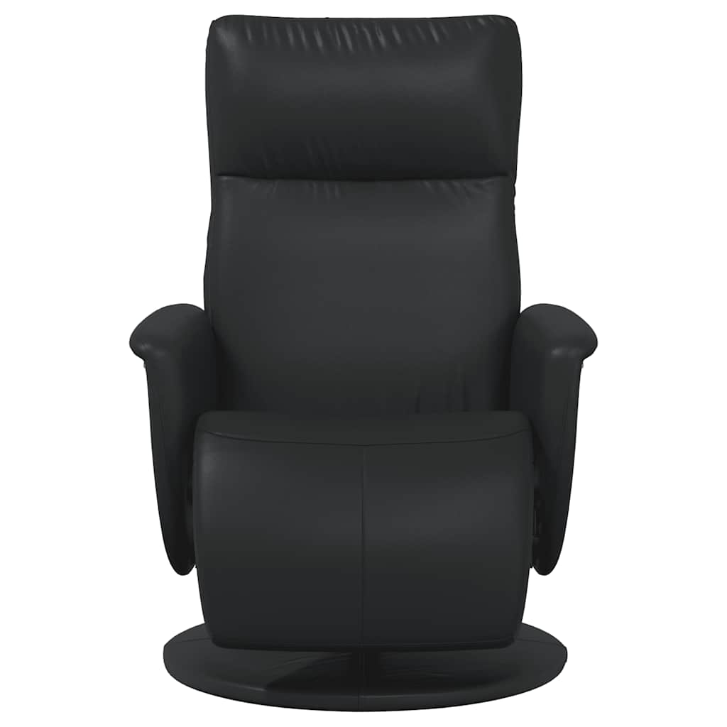 vidaXL Relaxsessel mit Fußteil Schwarz Kunstleder