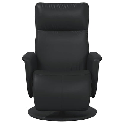vidaXL Relaxsessel mit Fußteil Schwarz Kunstleder