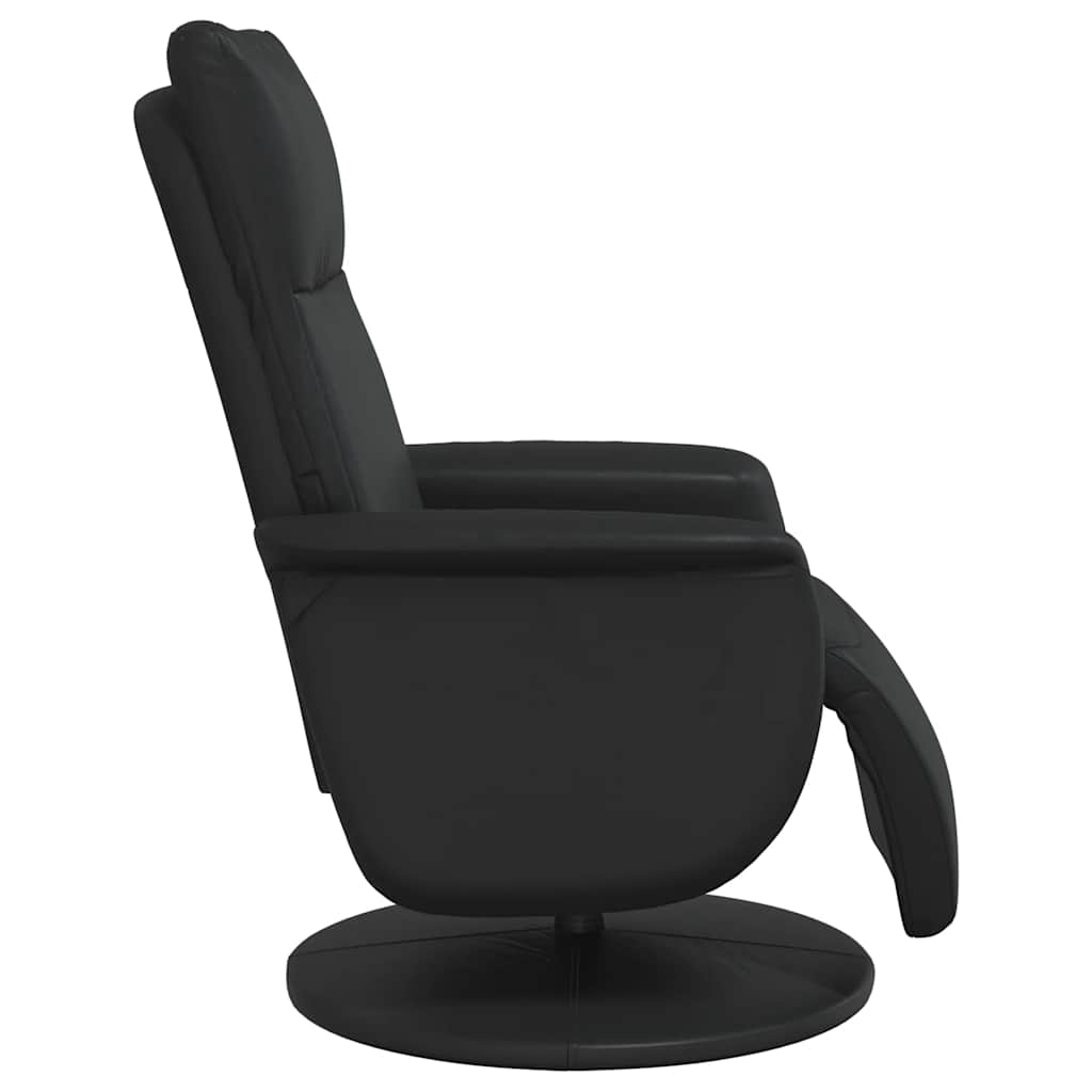 vidaXL Relaxsessel mit Fußteil Schwarz Kunstleder