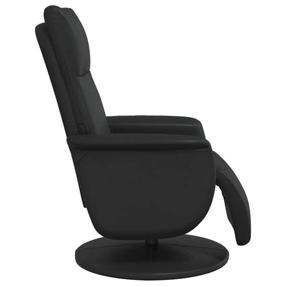 vidaXL Relaxsessel mit Fußteil Schwarz Kunstleder