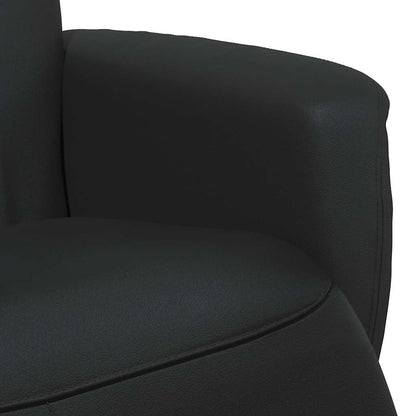 vidaXL Relaxsessel mit Fußteil Schwarz Kunstleder