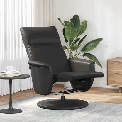vidaXL Relaxsessel mit Fußteil Schwarz Kunstleder