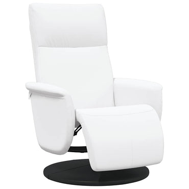 vidaXL Fauteuil relax avec repose-pieds blanc similicuir