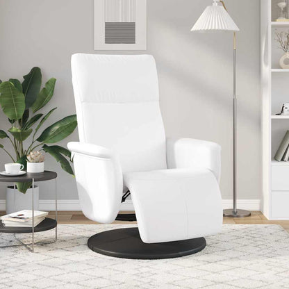 vidaXL Fauteuil relax avec repose-pieds blanc similicuir