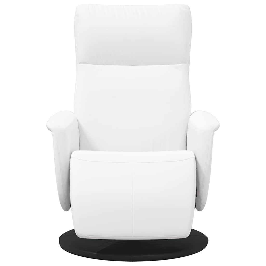 vidaXL Fauteuil relax avec repose-pieds blanc similicuir